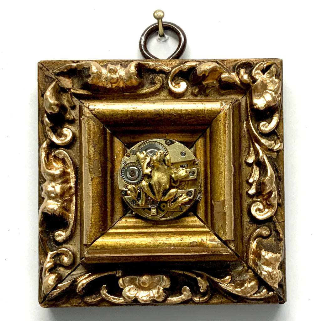 Gilt Frame Frog on Watch