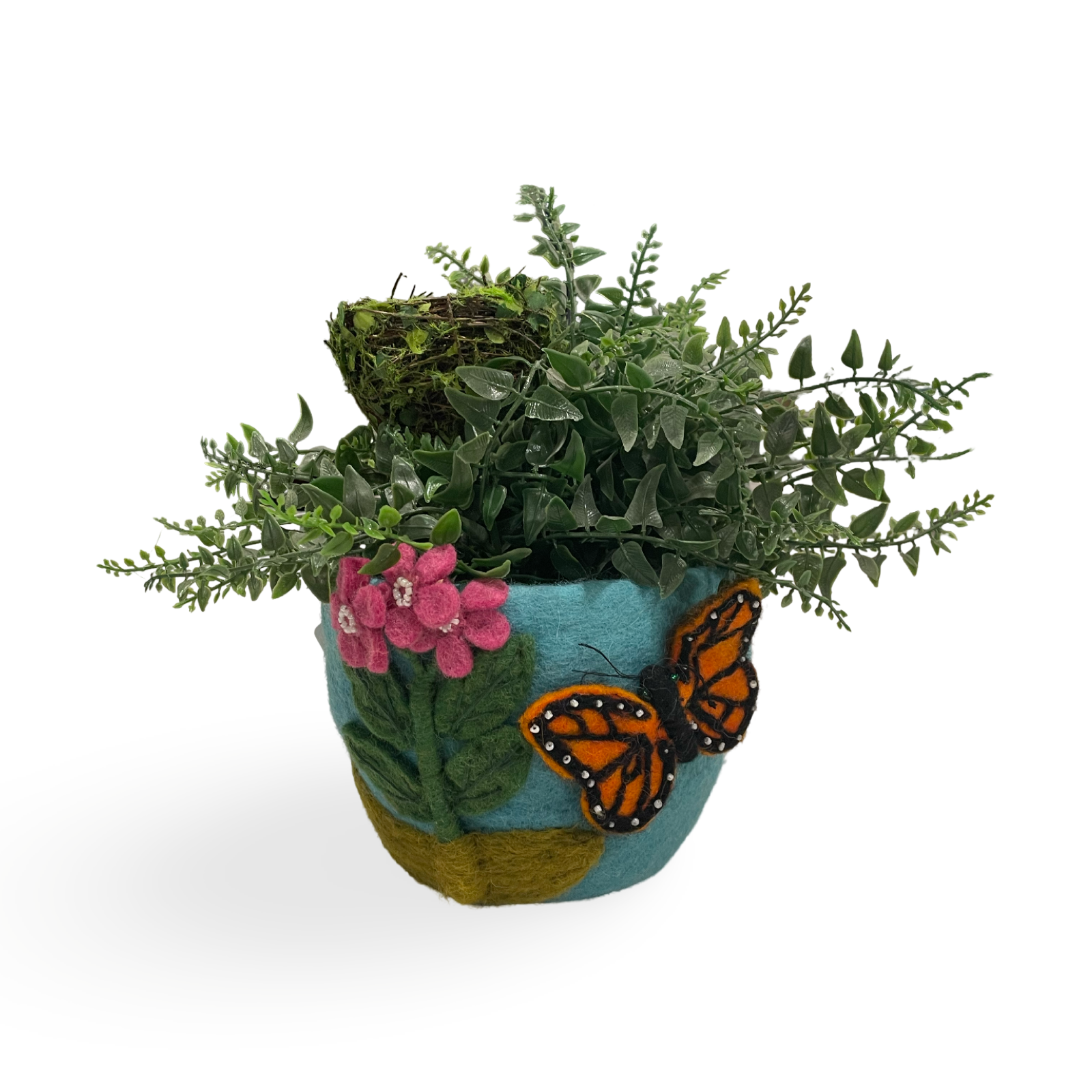 Monarch Felt Planter Cover