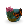 Load image into Gallery viewer, Monarch Felt Planter Cover
