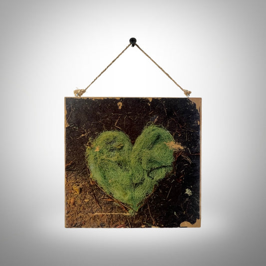 Vintage Wooden Heart Print