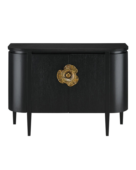 Briallen Black Demi-Lune Cabinet